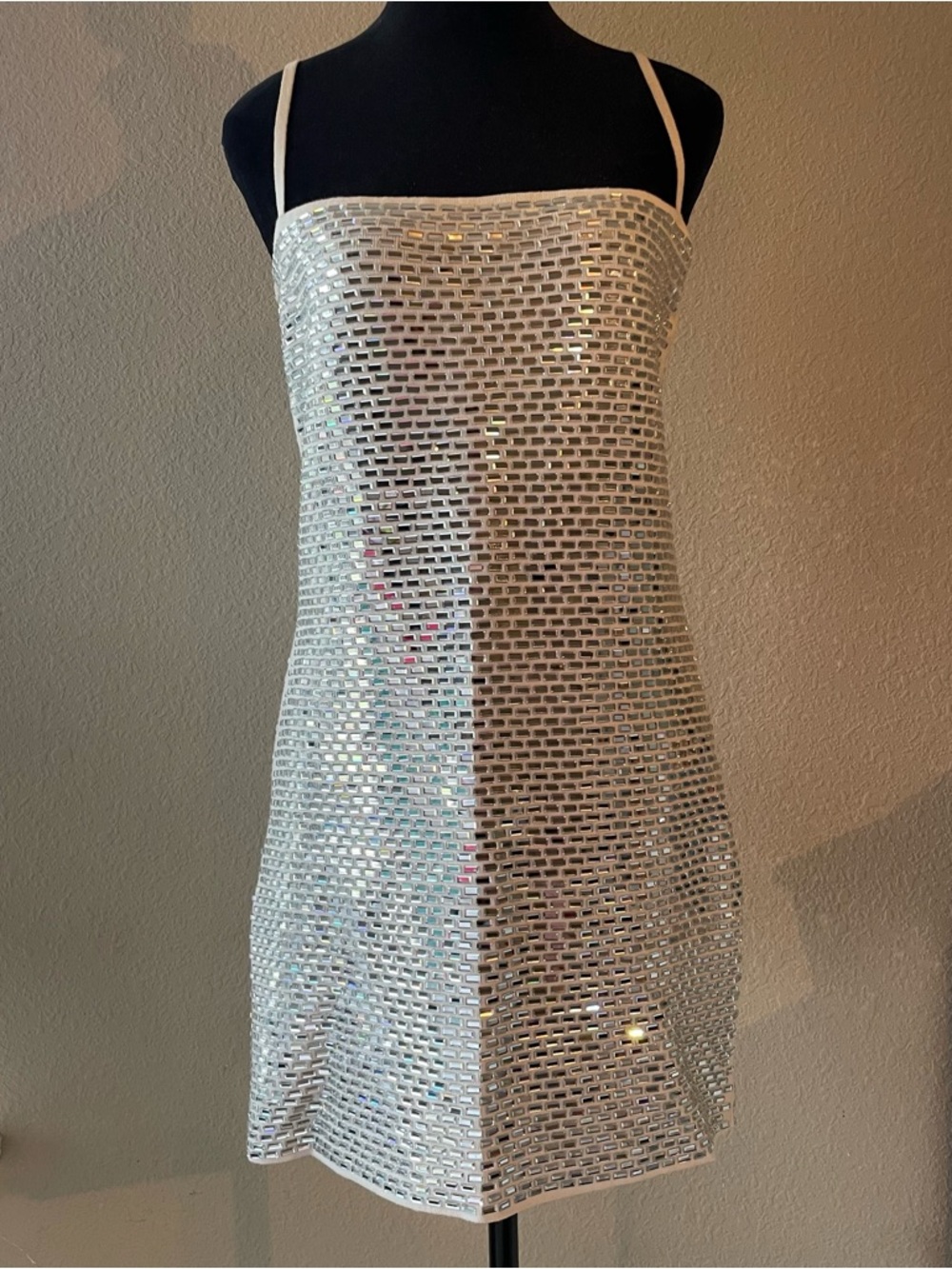 Retrofete Silver Disco Mini Dress - Picture 8 of 14
